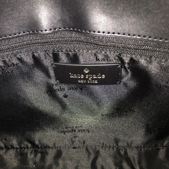 NWT-Kate Spade-Carey Tweed Medium Flap Shoulder Bag-Dark Navy & Black Multi-$499 - Picture 8 of 15